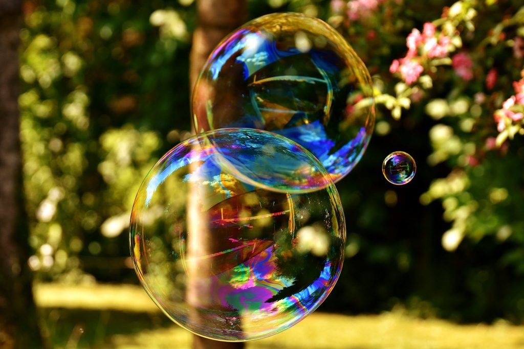 intuïtie energie en kracht: Zeepbellen